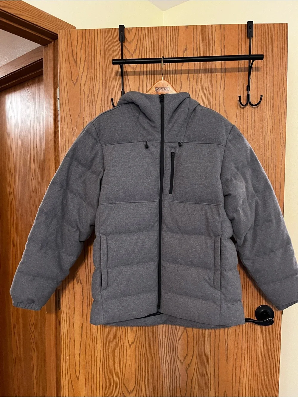 NWT Men’s Sz S (34-36) Lands’ End Brushed Heritage Max 600 Down Hooded Jacket